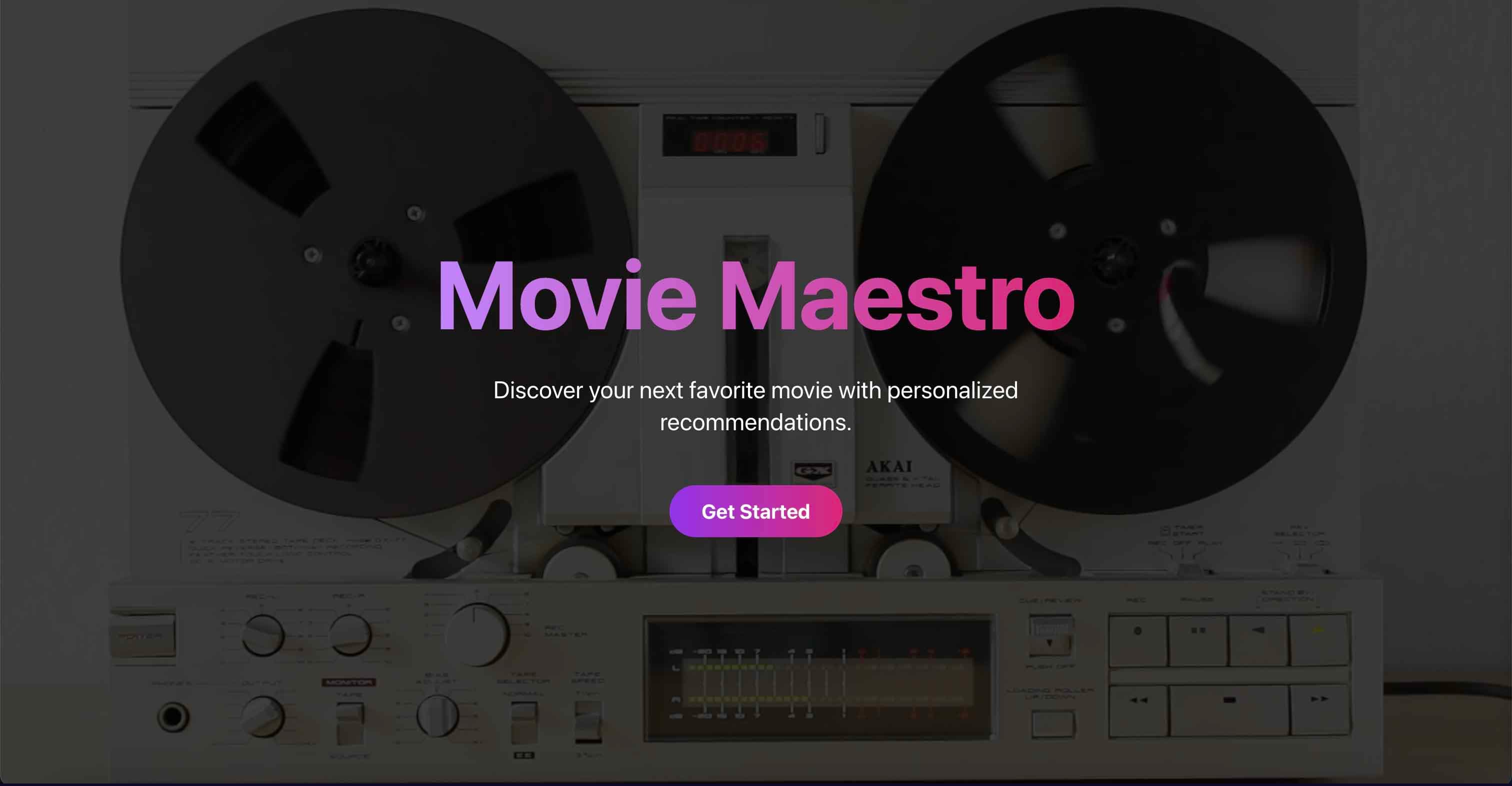 Movie Maestro - Project Screenshot